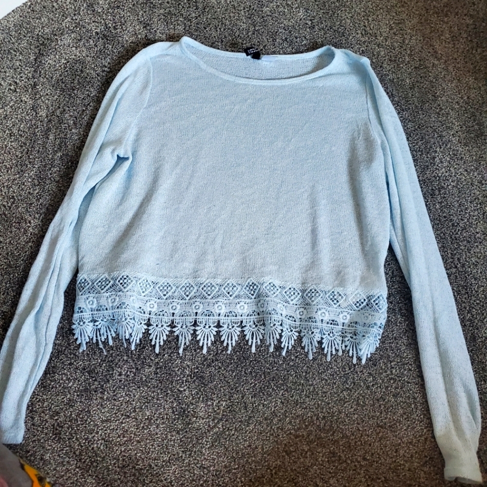Light blue knit sweater
